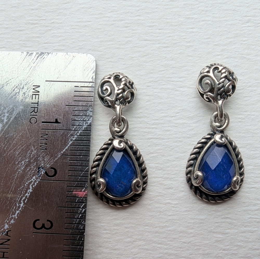 Novica Lapis Lazuli and Sterling Silver Earrings - Picture 4 of 6
